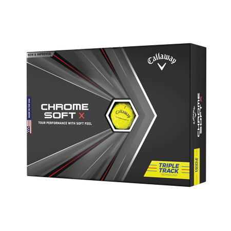 Chrome Soft X Triple Track Yellow Golf Balls