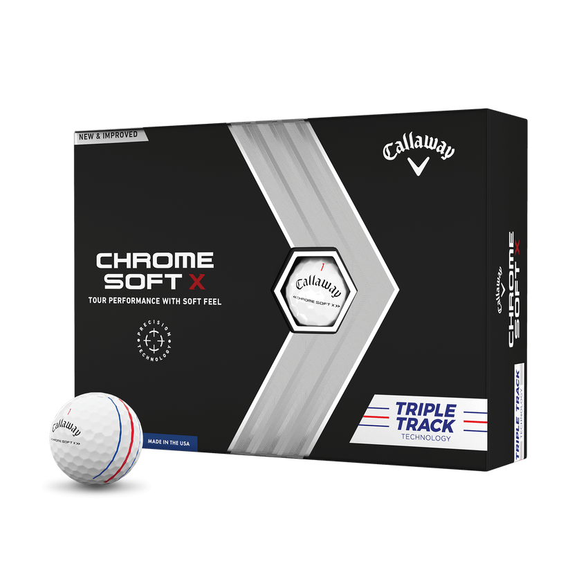 Chrome Soft X Triple Track Golf Balls - View 1
