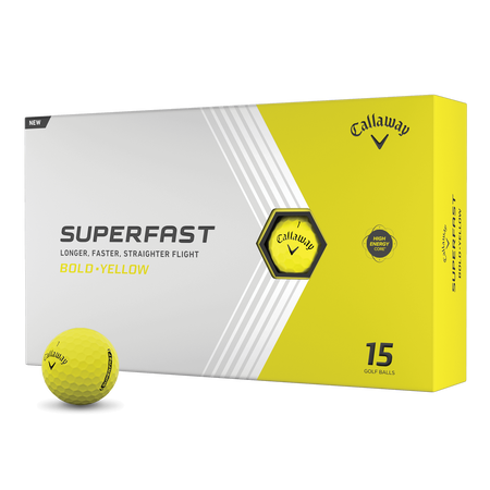 Superfast Bold Yellow 15-Pack Golf Balls