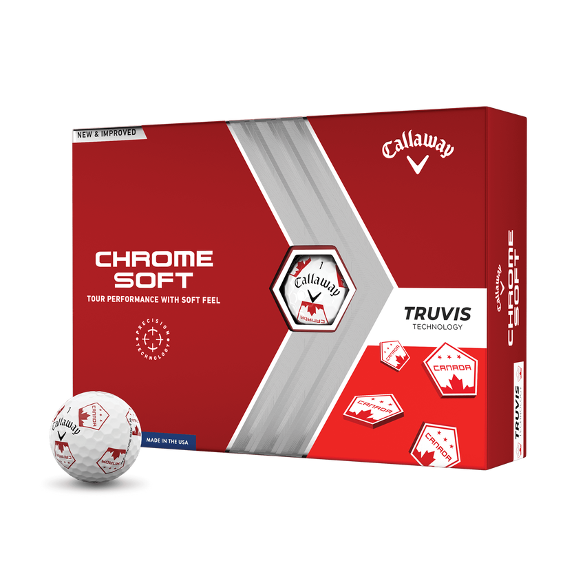 Chrome Soft Truvis Maple Leaf Golf Balls - View 1