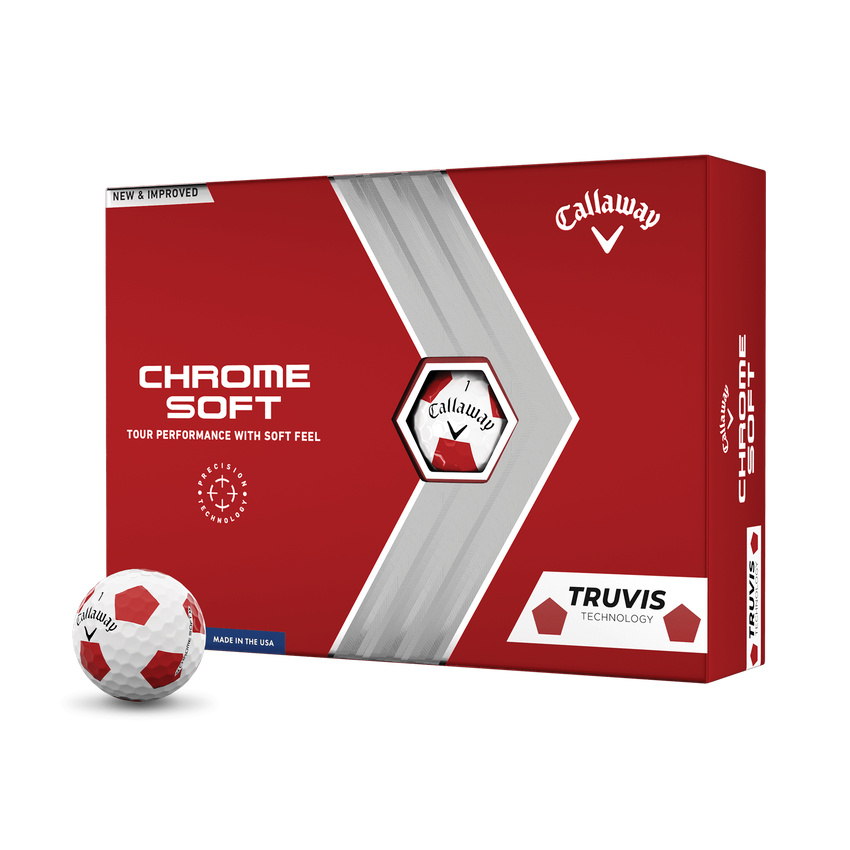 Chrome Soft Truvis Red Golf Balls - View 1