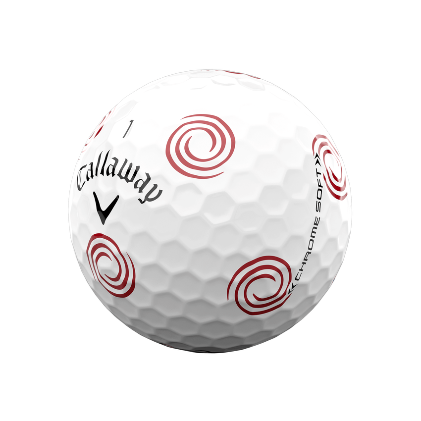 Limited Edition Chrome Soft Truvis Odyssey Swirl Golf Balls - View 1