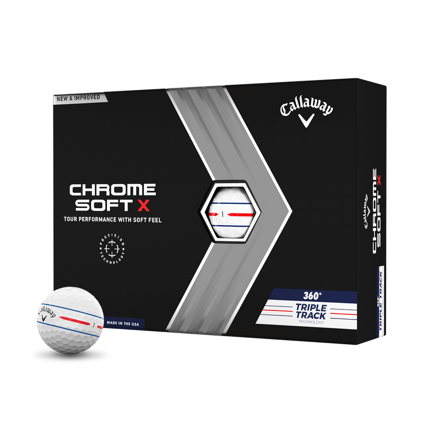 Chrome Soft X 360 Triple Track Golf Balls - View 1