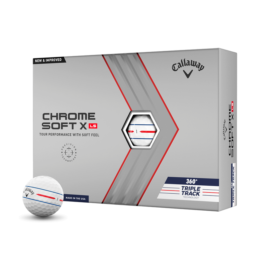Chrome Soft X LS 360 Triple Track Golf Balls - View 1