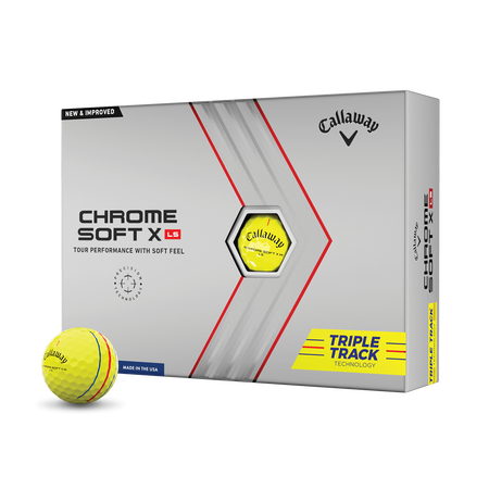 Chrome Soft X LS Yellow Triple Track Golf Balls