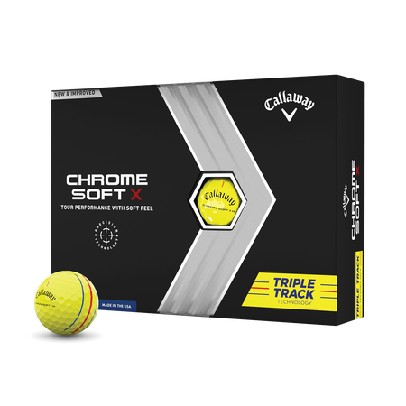 Chrome Soft X Triple Track Yellow Golf Balls