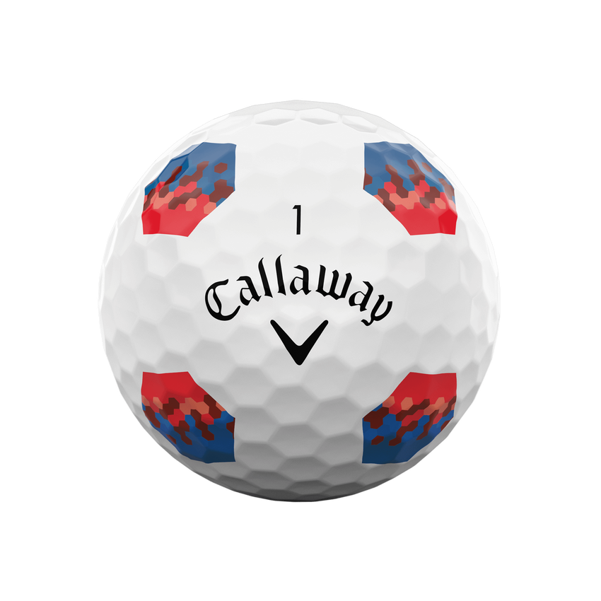 Chrome Soft Red and Blue TruTrack Golf Balls - View 3