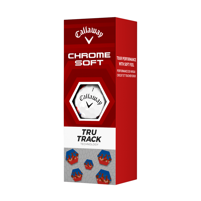 Chrome Soft Red and Blue TruTrack Golf Balls - View 5