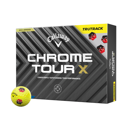 Chrome Tour X TruTrack Yellow Golf Balls