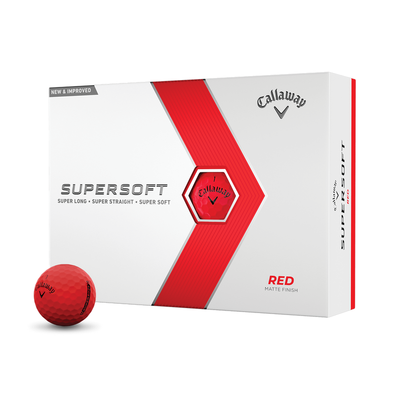 Callaway Supersoft Matte Red Golf Balls - View 1