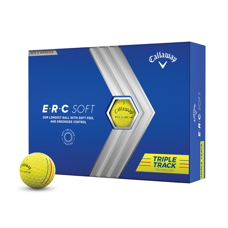 E•R•C Soft Yellow Golf Balls - View 1