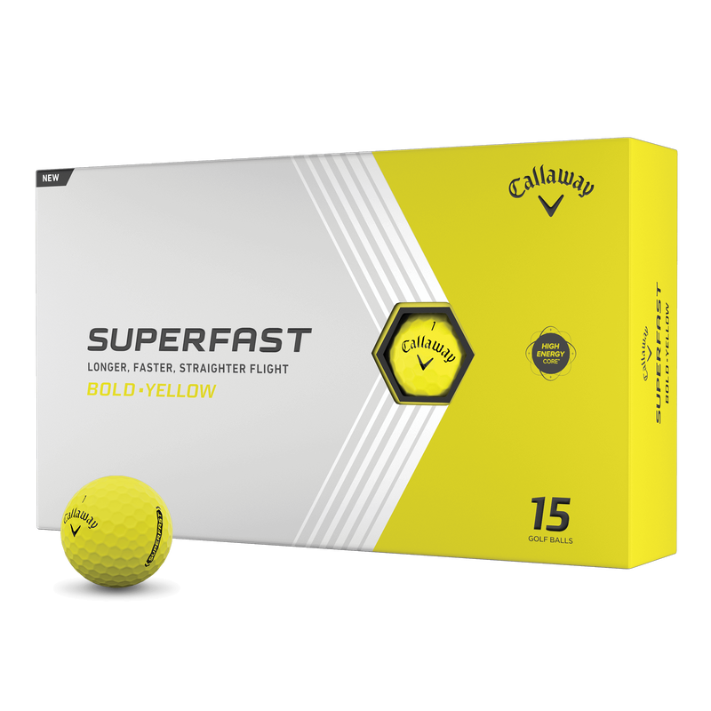 Superfast Bold Yellow 15-Pack Golf Balls - View 1