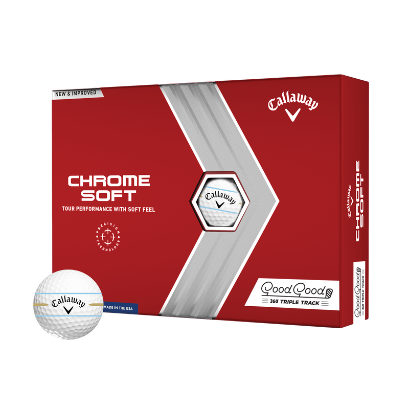 Limited Edition Chrome Soft 22 360 Triple Track 'Good Good' Golf Balls - View 1