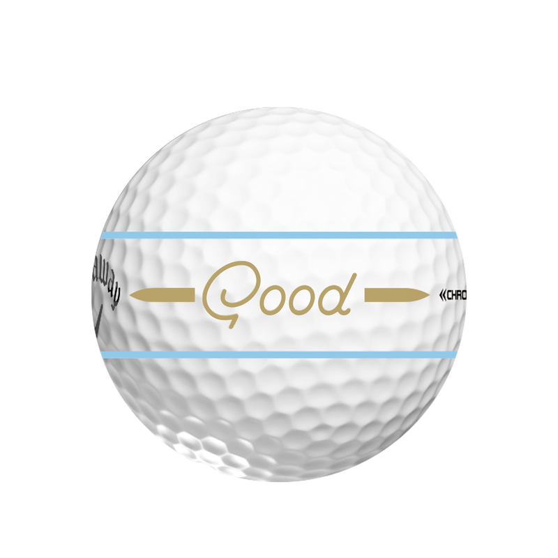 Limited Edition Chrome Soft 22 360 Triple Track 'Good Good' Golf Balls - View 3