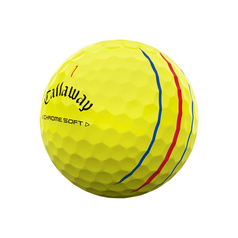 Chrome Soft Triple Track Yellow Golf Balls - View 2