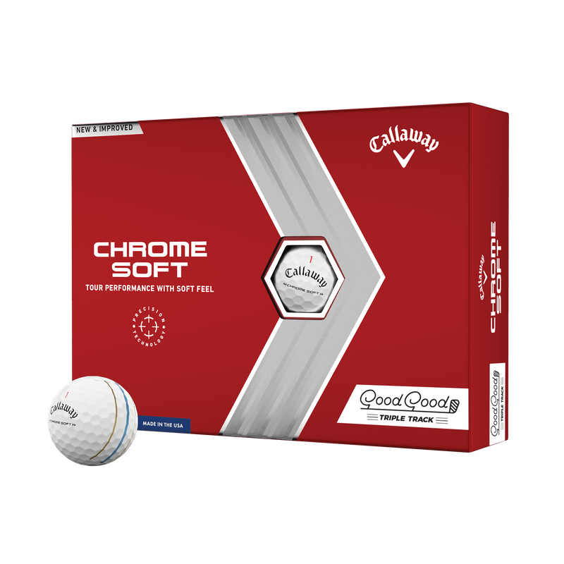 Limited Edition Chrome Soft 22 Triple Track 'Good Good' Golf Balls - View 1
