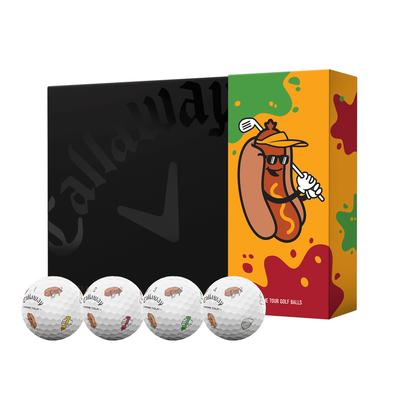 Callaway Chrome Tour Truvis – Palline Da Golf Edizione National Hot Dog Month (4 Pezzi)