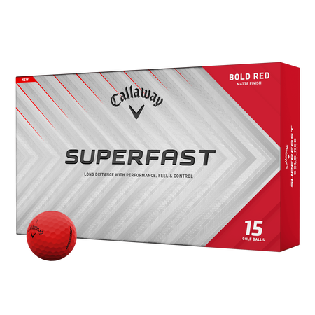 Superfast Bold Red 15-Pack Golf Balls
