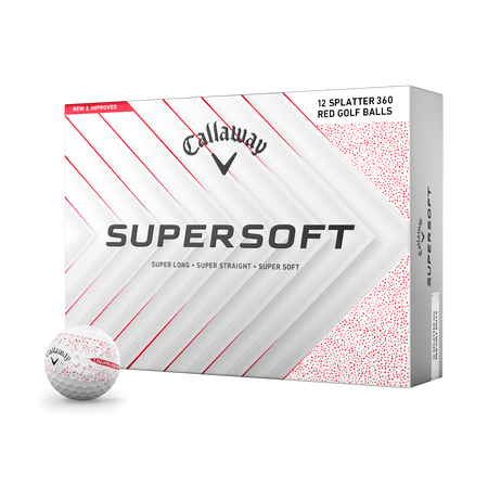 Supersoft Splatter 360 Red Golf Balls