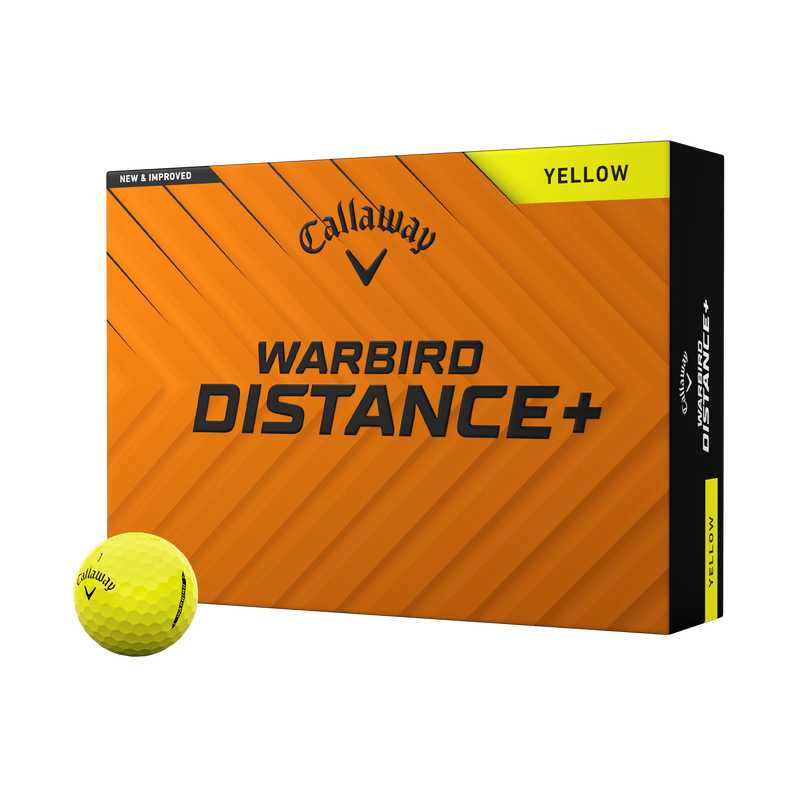 Warbird Distance+ Yellow Golf Balls - View 1