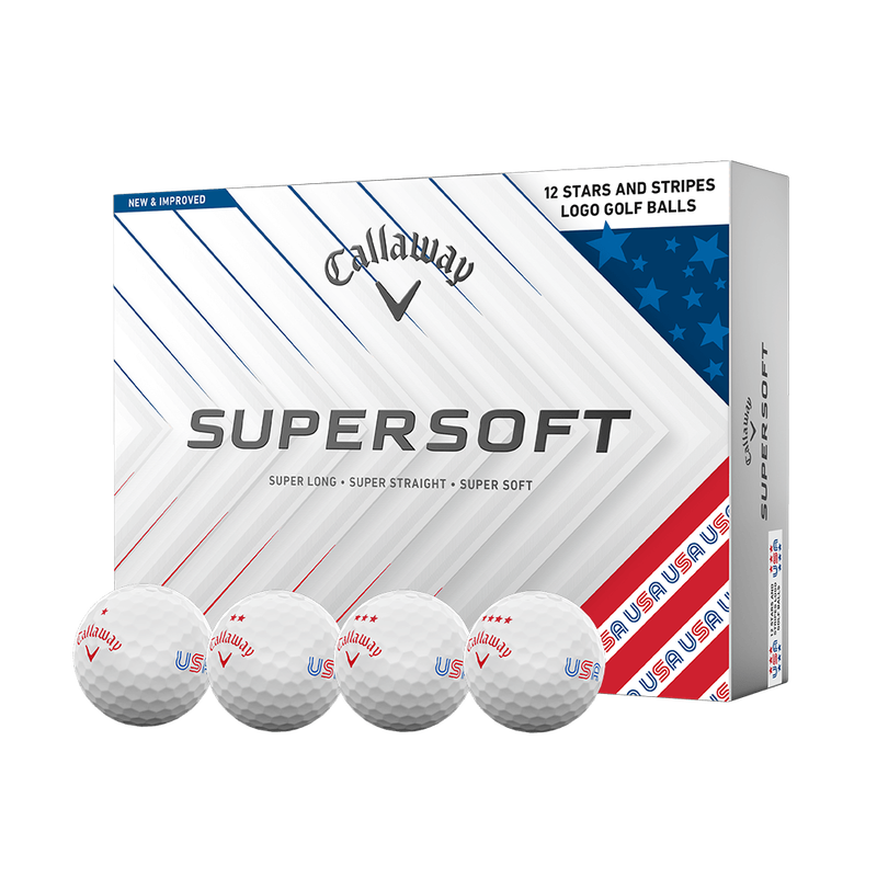Supersoft Stars and Stripes Golf Balls - View 1