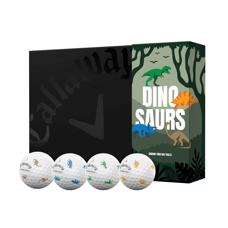Chrome Tour Dino Golf Balls - View 1