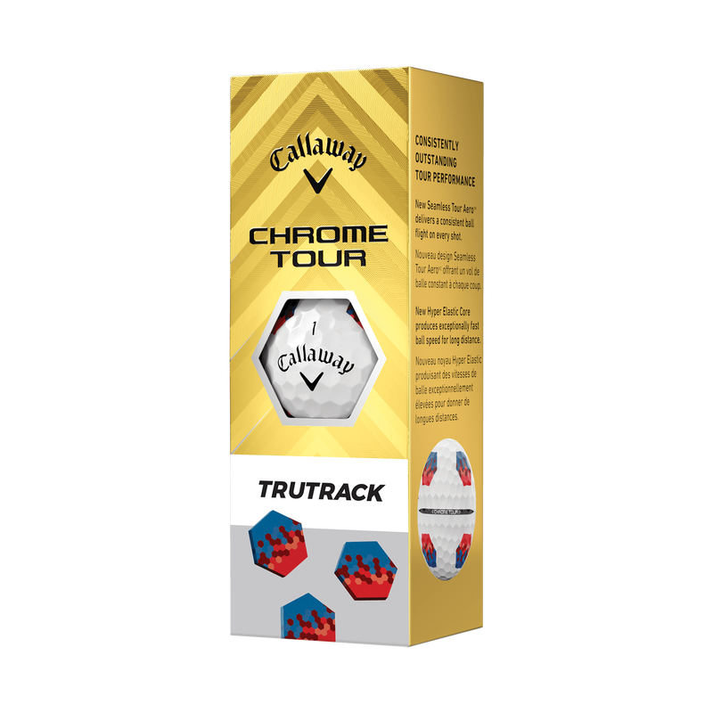 キャロウェイCHROME TOUR TRUTRACK ゴルフボール8スリーブ Chrome Tour TruTrack Golf Balls