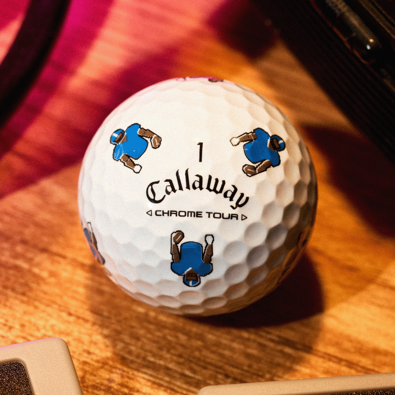 Chrome Tour Retro Football Golf Balls - View 3