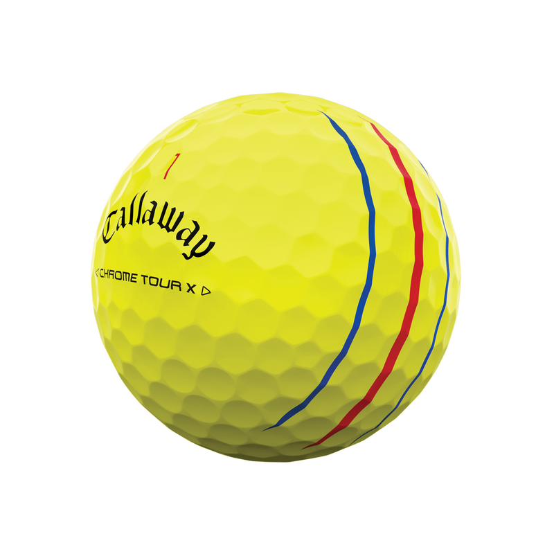 Chrome Tour X Triple Track Yellow Golf Balls - View 2