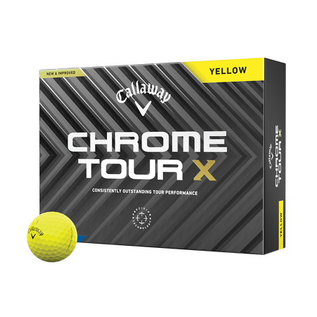 Chrome Tour X Yellow Golf Balls