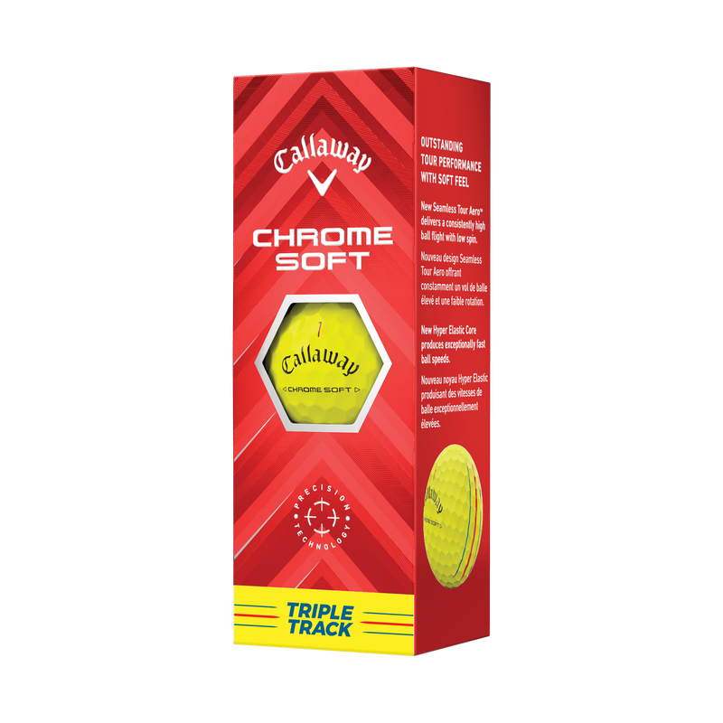 Chrome Soft Triple Track Yellow Golf Balls - View 4