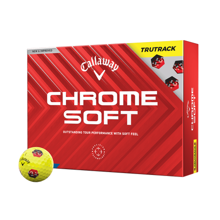 Chrome Soft TruTrack Yellow Golf Balls