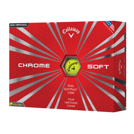 Chrome Soft Yellow Logo Golf Balls