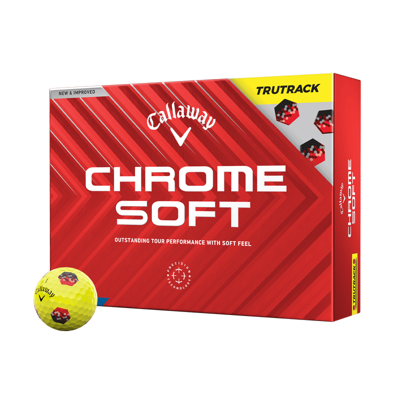 Chrome Soft TruTrack Yellow Golf Balls - View 1