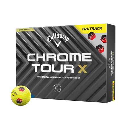 Chrome Tour X TruTrack Yellow Golf Balls