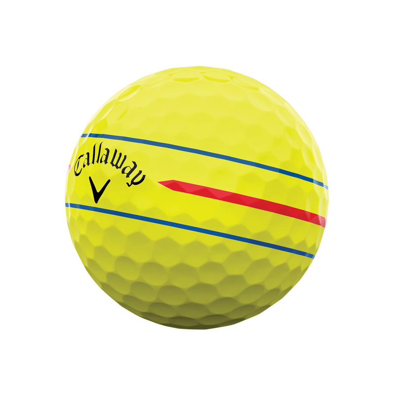 Chrome Tour X 360 Triple Track Yellow Golf Balls - View 2