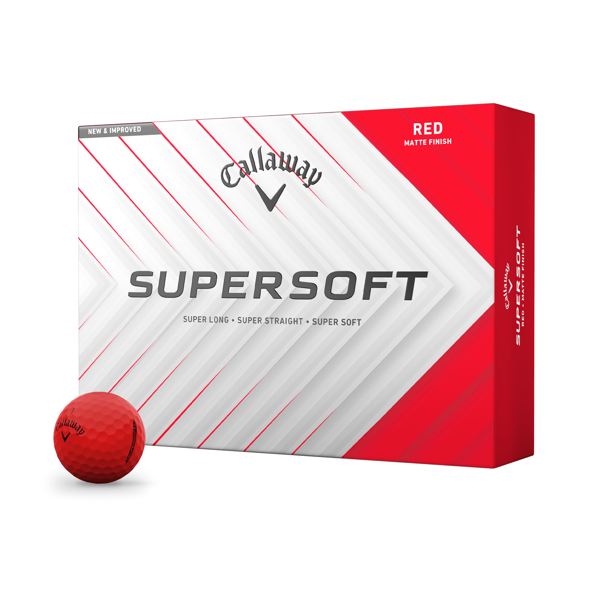 Supersoft Matte Red Golf Balls