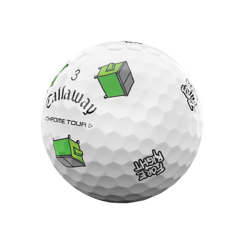 Chrome Tour Trash Talk Golf Balls - View 9