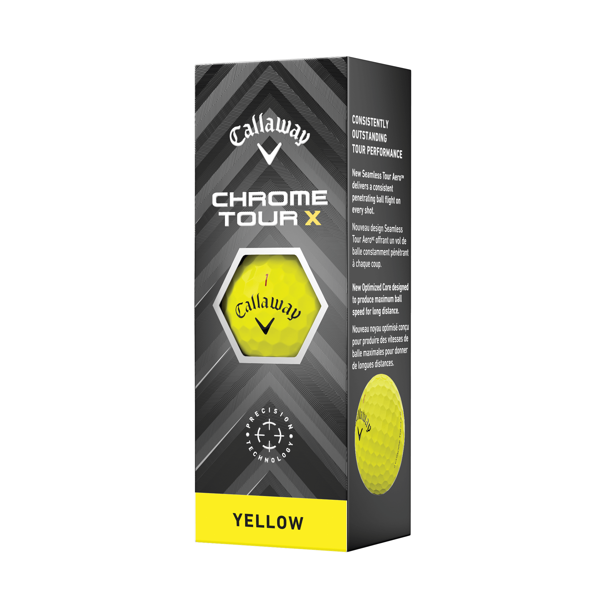 Chrome Tour X Yellow Golf Balls