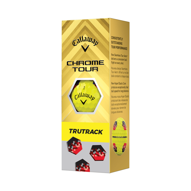 Chrome Tour TruTrack Yellow Golf Balls - View 5