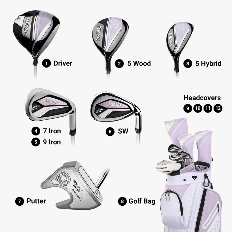 Women’s REVA 8-Piece Cart Bag Complete Set - View 4
