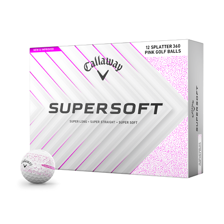 Supersoft Splatter 360 Pink Golf Balls