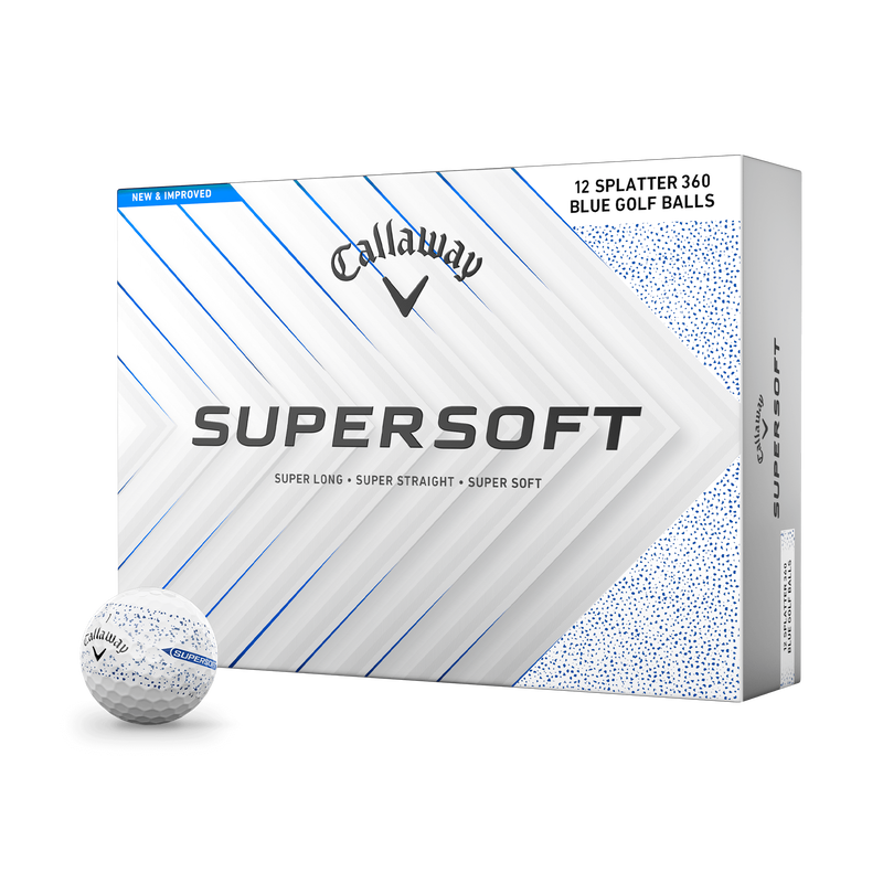 Supersoft Splatter 360 Blue Golf Balls - View 1