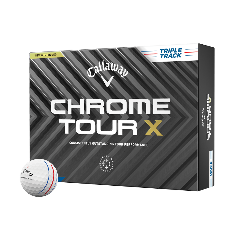 Chrome Tour X Triple Track Golf Balls - View 1