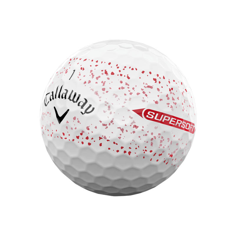 Supersoft Splatter 360 Red Golf Balls - View 2