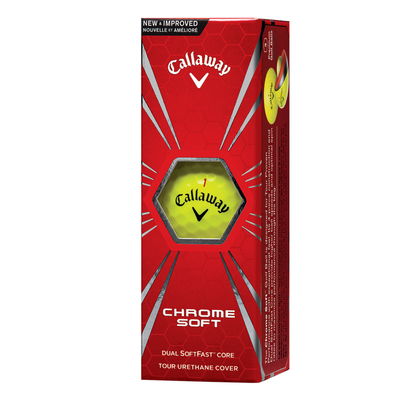 Chrome Soft Yellow Logo Golf Balls - View 2