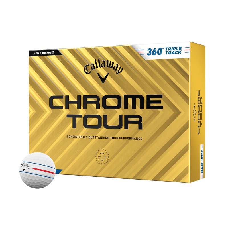 Chrome Tour 360 Triple Track Golf Balls - View 1