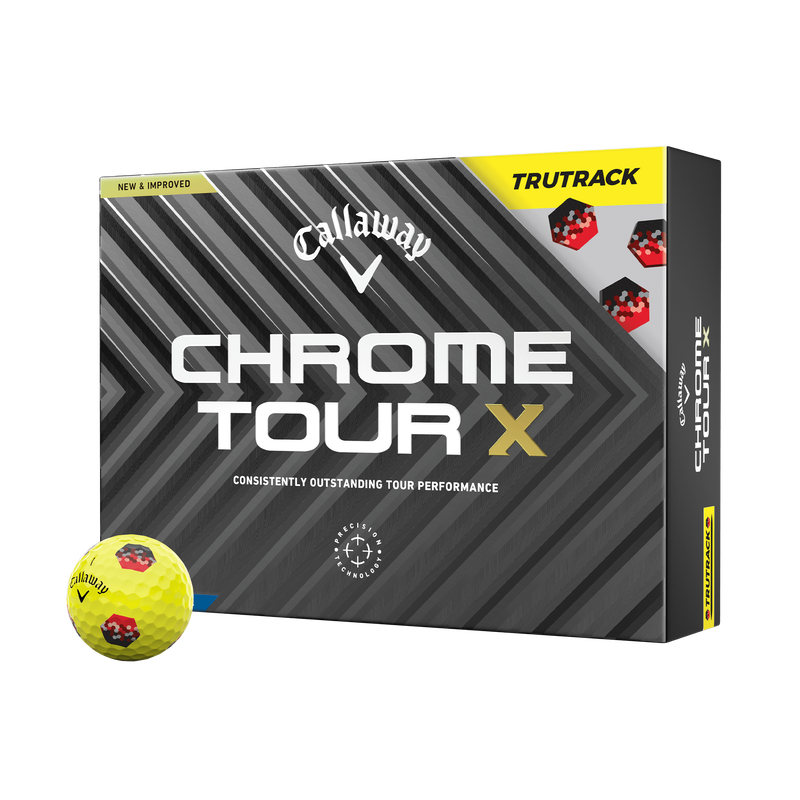 Chrome Tour X TruTrack Yellow Golf Balls - View 1