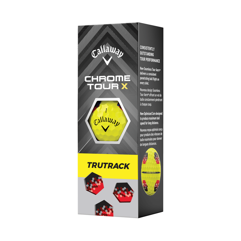 Chrome Tour X TruTrack Yellow Golf Balls - View 5