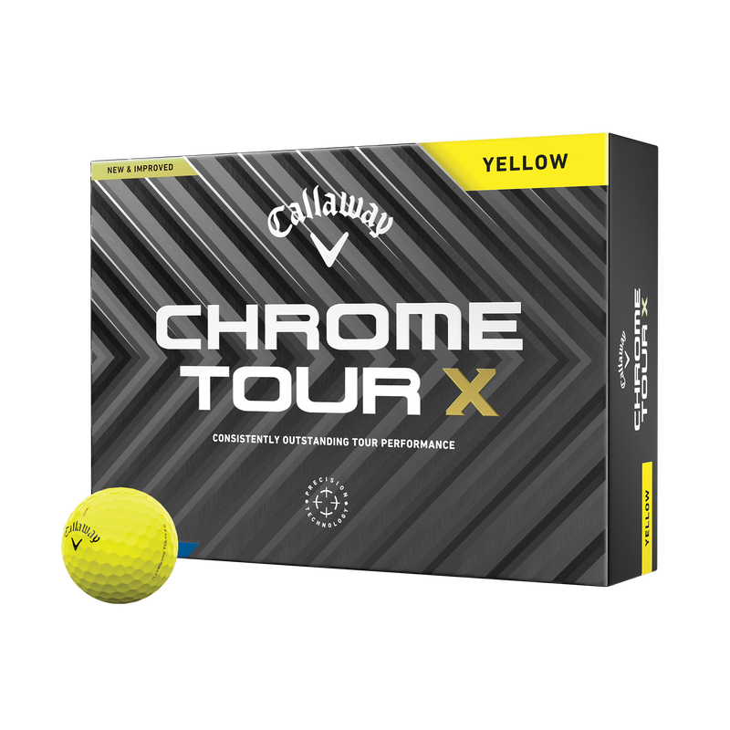 Chrome Tour X Yellow Golf Balls - View 1